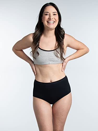 Fruit Of The Loom 6DBRBLA Women'S Eversoft Underwear, Tag Free & Breathable, Available In Plus Size, Brief-Cotton-6 Pack-Black thumb #1