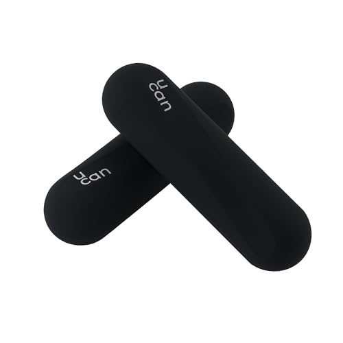 U Rock Haltères en silicone 1 et 2 kg élégants et confortables doux (noir, 1 kg)