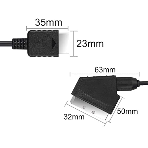 WANGCL 2PCS 1.8M RGB Scart Cavo Adattatore Scart