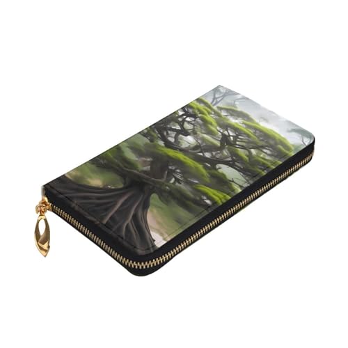 Leather Wallet - Stylish and Durable Wallet for Women with Multiple Compartments and Zipper Design The dense sycamore tree Picture3