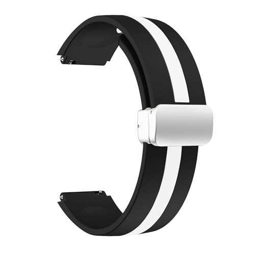 [X] 18MM 20mm 22mm Xgbv Fit For Samsung Galaxy Watch 6 5 4 44MM 40mm oh Active 2 Gear S3 C{^uXbg jo[T Correas(Black Whi