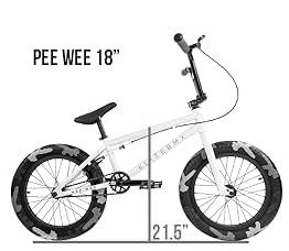 Elite BMX Bicycle 18", 20" & 26" BMX Bike - Freestyle BMX Bike All Models Come with 3 Piece BMX Crankset (18", PW Black Combat)