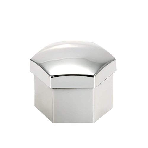 showll 17mm Kappen Set Radmuttern Kappen Radschrauben 20x Radschraubenkappen Set Abdeckungen Radkappen inkl. Abzieher, Silber