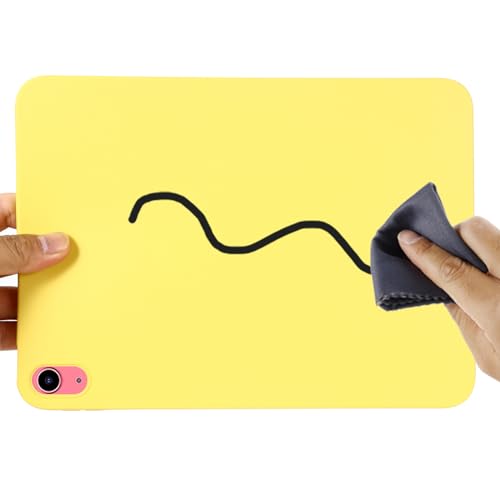 Coque iPad 10 antichoc et légère en silicone jaune 2022 - 5