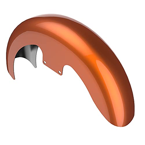 Us Stock Advanblack Amber Whiskey 19" Reveal Wrapper Hugger Stretched Front Fender Fit For 2014 15 16 17 18 19 20 21 22 2023 Harley/Davidson Flh Touring Road Street Glide (Black Spacers) #TOP3