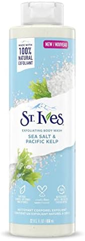 St. Ives Exfoliating Body Wash for sensitive skin Sea Salt & Pacific Kelp Made with 100% Natural Exfoliant 650 ml