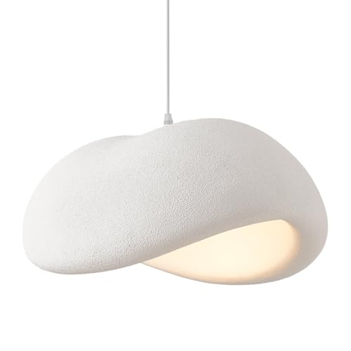 Suspension luminaire minimaliste moderne en polystyrène blanc et beige