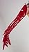 DooWay Women's 95CM Spike Gloves Shiny Red Pointed-top Fishbone-supported Shoulder Long Faux Leather Wet Look Fashion Costume Cosplay Halloween Glove