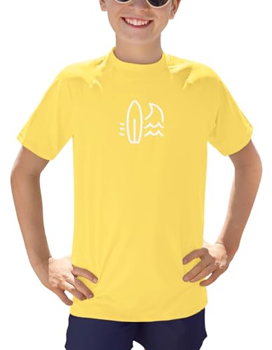 Maillot de bain rashguard garçon 110-160 BesserBay manches courtes col rond