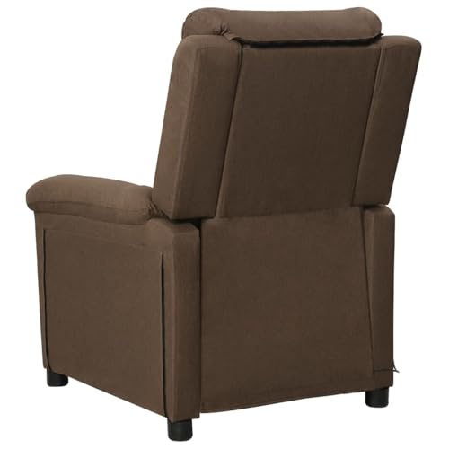 Tidyard Massagesessel Braun Stoff, Armlehnensessel Relaxsessel TV-Sessel Fernsehsessel für Wohnzimmer Schlafzimmer342355 – Bild 5