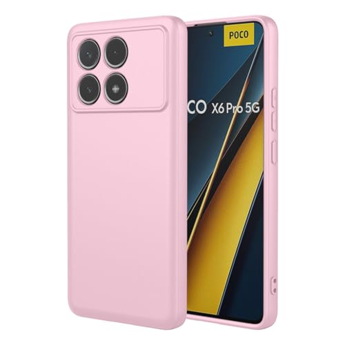 SEAHAI Case for Xiaomi Poco X6 Pro 5G, Ultra Thin Silky-Soft Touch Liquid Silicone Phone Cover with Shockproof Airbag Design