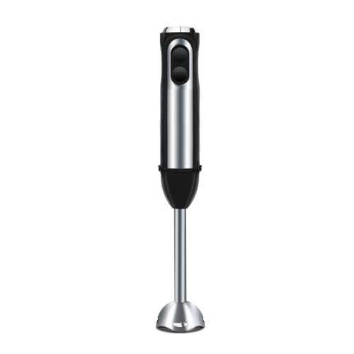 Image of Wipro Elato FMB 201 Hand Blender|Powerful 200 Watt Copper Motor With Rust Free Steel Arm|Dual Mode Multi-functional|Four In One Blade-Churn, Whip,Blend &Whisk|Sleek & Ergonomic|Black|2- Year Warranty