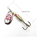 Muzrunq Spinner Fishing Lures Sequin Rotating Fish Hook Artificial Fishing Baits Fishing Baits with Hooks Fishing Bait Crank Fish Hook Lifelike Fish Tackle 10Pcs.