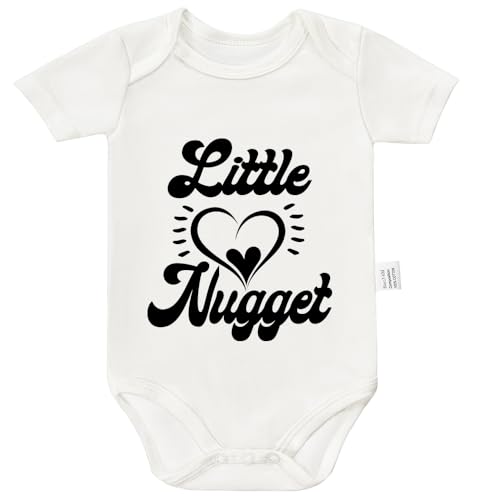 Little Nugget Bodysuit, Infant Newborn Cotton Love Romper Short Sleeve Jumpsuit Outfits 0-24 Months
