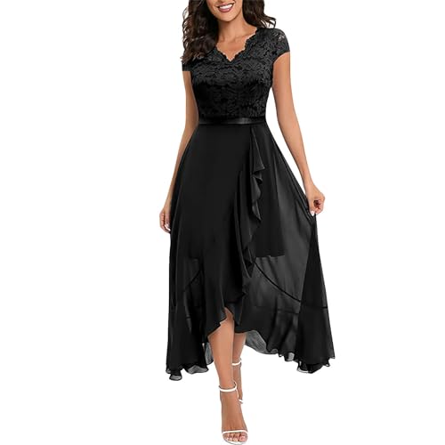 Robe de bal longue en mousseline rose taille S robe soirée dentelle