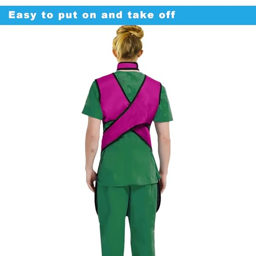 Image of Xray Radiation Apron Shield Half Lead Apron for 0.5mmpb X-Rays Medal Red XL with Lead Thyroid Shield Collar Lightweight