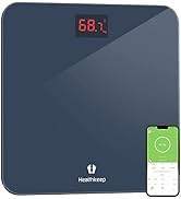 BMI Digital Bathroom Scales with LED Display and Step-On Technology, Smartphone App, Safety Glass...