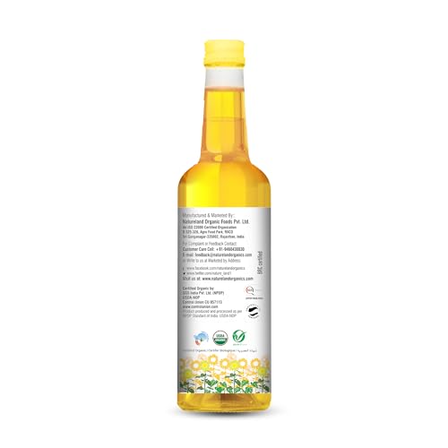 Image of Natureland Organics Sunflower Oil 1 LTR - Cold Pressed & Groundnut Oil /Peanut Oil 1 LTR - Cold Pressed