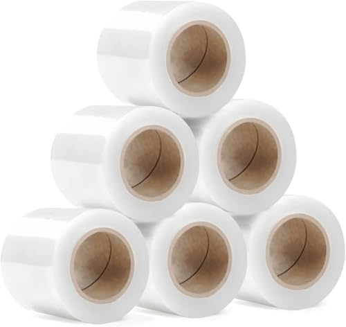 RAGO® Emballage déménagement transparent Lot de 6 Film à palette mini rouleaux Film déménagement Film emballage plastic wrap Film plastique Rouleau...