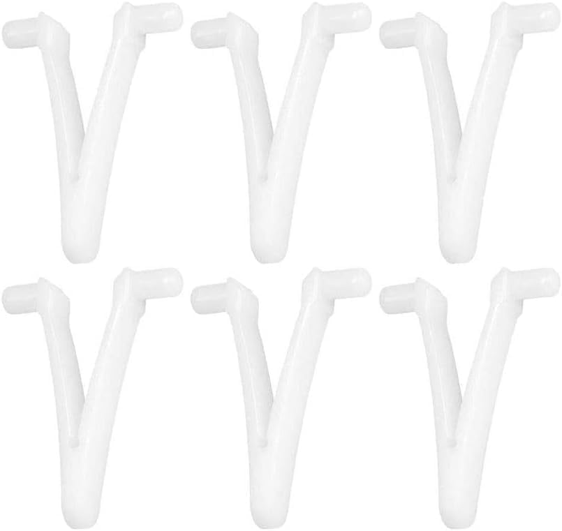 6Pcs Pool Supply V Clip, Pool Butterfly Clip V Clip Pool Attachment Clips Replacement for Swimming Pool Spa Brush, Vacuum Head, V Clips and Pins for Swimming Pool Spa Vacuum Pool Vacuum Heads (White )-image-47
