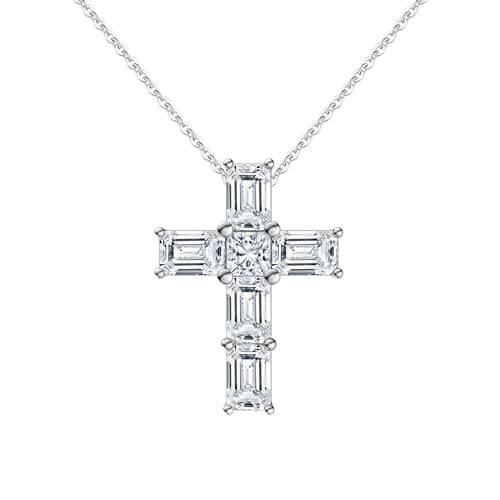 Collier Croix Oxydes de Zirconium en Argent 925 de Haute Qualité