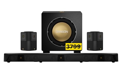 Image of Nakamichi Dragon 11.1.6 Ch Surround System w Dolby Atmos /DTS:X Pro (Pro Cinema Engine), HiFi AMTs, Reference 12 inch Sub, Bipolar Surr, 6 Discrete Height Ch, 3000 Watts Max Output. AVR Grade Soundbar