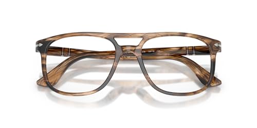 Image of Persol mens Po3329v Greta Aviator Prescription Eyewear Frames