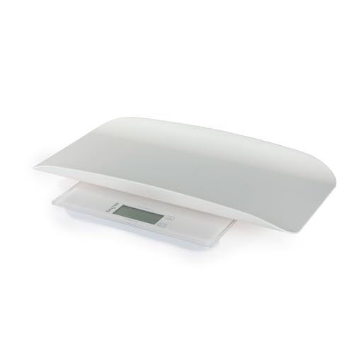Salter 2-in-1 Digital Baby Scale Electronic Body Weight Scale with 20kg Baby/Pet Mode & 180kg Adult Mode Rotatable Dial Toughened Glass Removable Tray for Infants & Small Pets