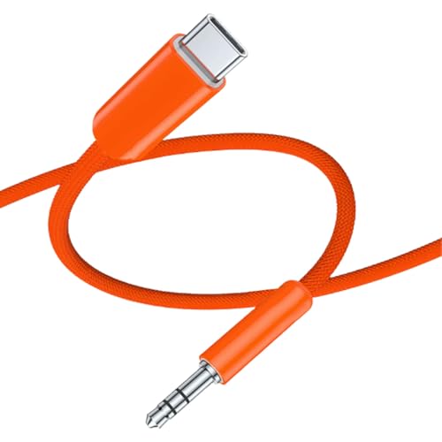 Cable adaptador USB C a Jack 3.5mm trenzado macho a macho miniatura 4