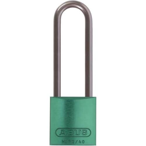 Image of Lockout Padlock, Keyed Alike, Aluminum, Green, 3 in Shackle Height, 1 9 /16 in Body Width - 1 Each