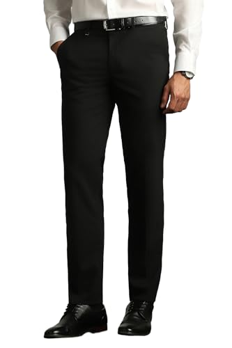 Image of Van Heusen Men's Mid Rise Slim Fit Premium Formal Trousers | Superior Comfort | Auto-Flex Waist Band | Soft Touch