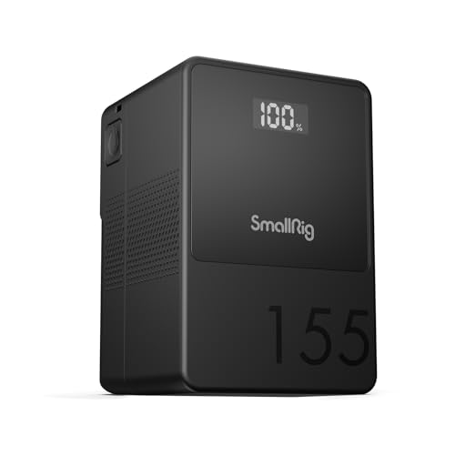 Image of SMALLRIG V Mount Battery VB155, 155Wh / 10500mAh V Mount Battery with 100W Output, 3H Full Charge, with USB-C, D-TAP, USB-A, Dual DC Ports, OLED Screen, for Camera, Camcorder, Monitor, Video Light