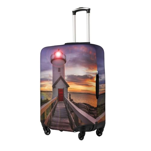 Lighthouse Print Suitcase Cover Luggage Protector Washable Elastic Fashionable Travel Gear Cover2