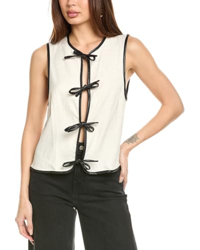 WEWOREWHAT Adult Tie Front Vest
