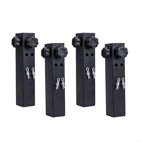 Yhenlovtt Extensores de patas de mesa para mesas plegables para elevadores de altura ajustable, 4 piezas, extensiones de patas cuadradas reforzadas compatibles con patas rectas cuadradas y redondas