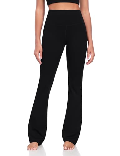HeyNuts Mellow Flare Leggings for Women, High Waisted Tummy Control Bell Bottom Leggings Wide Leg Bootcut Yoga Pants Athletic Compression Buttery Soft Lounge Pants 29