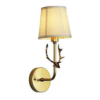 Harold Electricals Modern Silva Wall Light | Wall Sconce with Deer Brass Lamp Holder for Bedroom, Living Room, Home Decor& Hallway - Gold Metal (Bulb Not Included)
