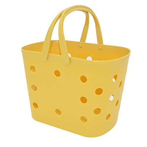 Panier à provisions en plastique souple et portable pour pique-nique, panier de lavage pour vêtements sales, panier de bain, panier de bain, panier de plage, sac à main hermétique pour Noël