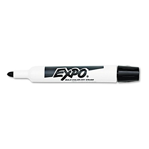 EXPO Original Dry Erase Markers, Bullet Tip, Black, 12-Count