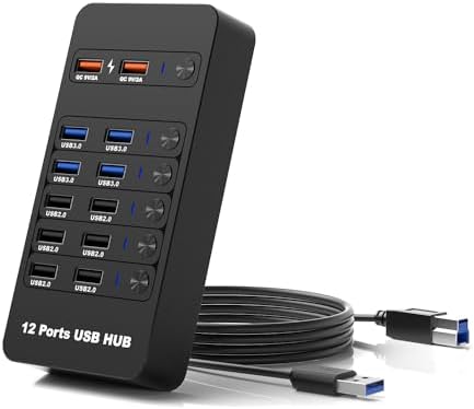 Hub USB alimentado (12 puertos HUBS)