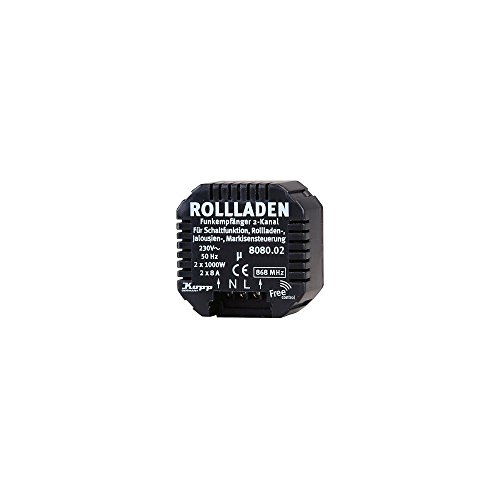 Preisvergleich Produktbild Kopp 8080.0202.8 Funk-Empfnger ( 2 Kanal / Jalousie, Rollladen, Markise), Free control,Schwarz