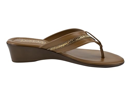ITALIAN Shoemakers Women's Sunsyn wedge thong sandal for Women (Luggage, US Footwear Size System, Adult, Women, Numeric, Medium, 10) by ITALIAN Shoemakers - Used condition - Image 4