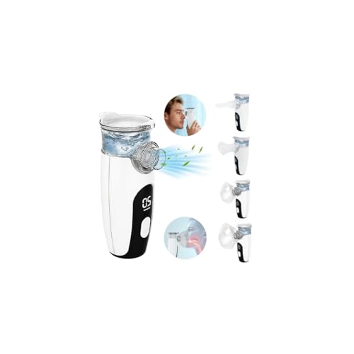 UCMDA Nebulizador Portátil - Calmante para Los Ojos, Nebulizador Adultos y Niños, Advertencia de Batería Baja, Silencioso y Recargable, 3 Modos, Eficiente Absorción de Atomización, Autolimpiable