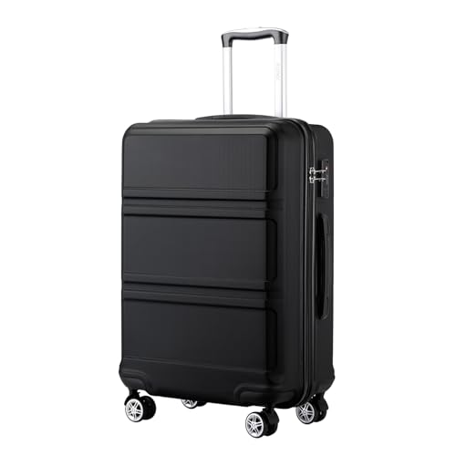 KONO Koffer Trolley Reisekoffer aus ABS+PC – Leichter Hartschalenkoffer mit 4 Zwillingsrollen und TSA-Schloss, Stabiler Rollkoffer für Flugreisen, Business und Familienurlaub