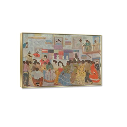 Reproduction de peintures à l'huile modernes Danseurs en Haïti affiche toile 30x45cm