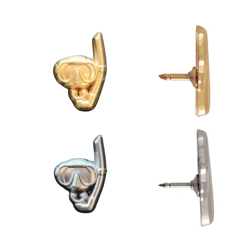 Image of Snorkel Push Pins - Gold Snorkel Map Pins for Cork Boards, Maps, or Lapel Use - Designed in USA - Set of 20