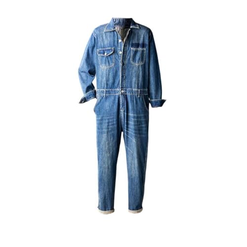 Salopette en jean vintage pour homme style américain décontracté