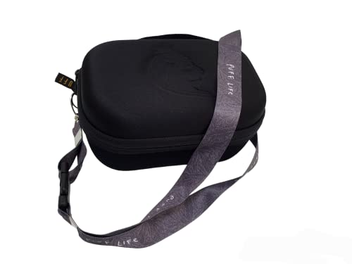 Kit Case Bag Puff Life Pro Estojo Grande Com Cordão Chaveiro Top (Preta Case Cordão Cinza Grafite)