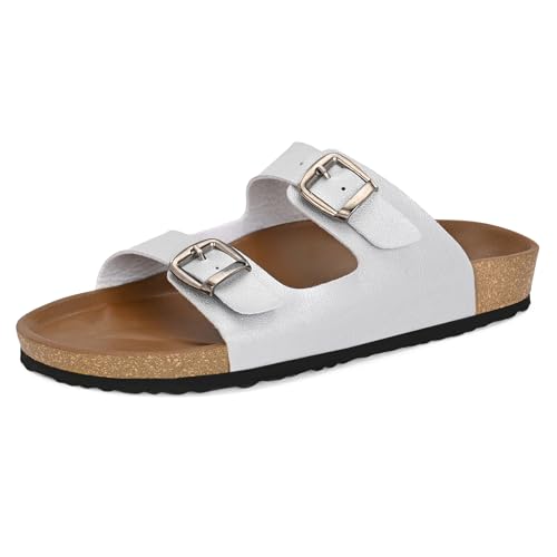 Image of Centrino Women's Berkin-Style Slip-On Sandals | Open Toe Design | Soft PU Footbed | Lightweight & Comfortable | Arch Support | On-Grip Sole | Casual Outdoor Wear (9226)