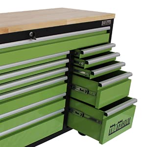 TRUTZHOLM Werkstattwagen Mobile Werkbank Deluxe XXL 20 Schubladen Werkzeugwagen Rollwagen 6 Schubladen 254 TLG. bestückt – Bild 6